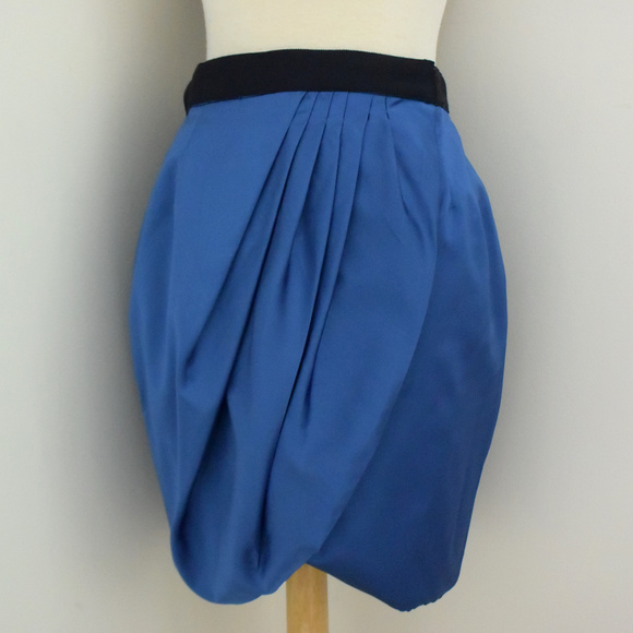 SEA NY wrap Tulip skirt pleated satin